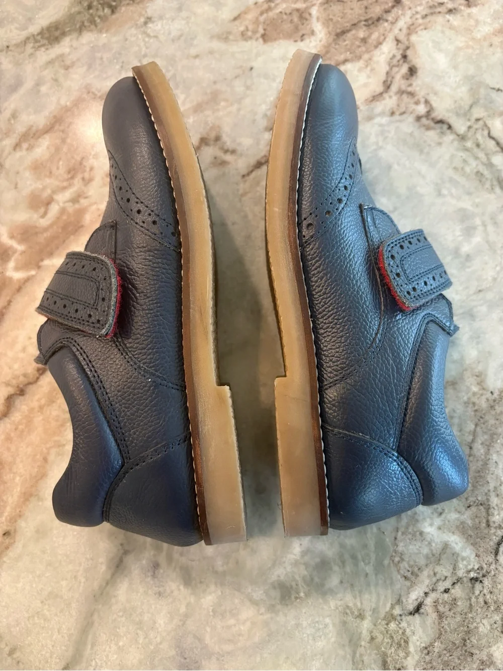 Mini Boden Boys Classic Navy Boys Dress Shoes School Easy On Slip On Size 34